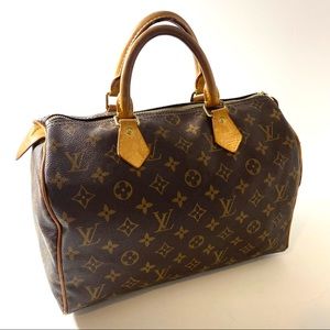 Authenticated Louis Vuitton Monogram Speedy 30